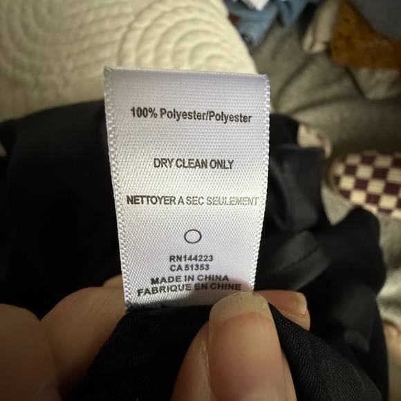 Anthropologie | Bishop + Young Black Satin Twist Front Top | Small - Picture 5 of 8